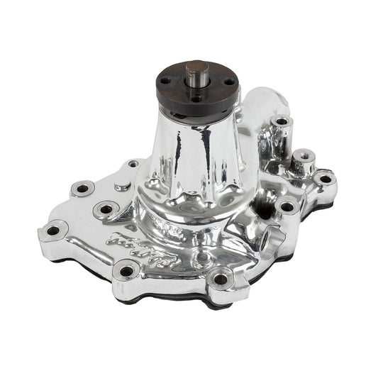 TSP Mechanical Water Pump; Aluminum; Chrome; SBF (289; 302; 351W) P/S Outlet Top Street Performance