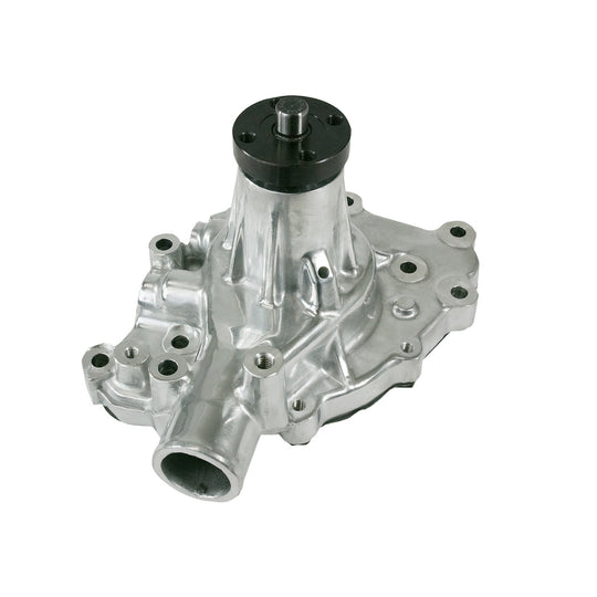 TSP Mechanical Water Pump; Aluminum; Polished; SBF (289; 302; 351W) P/S Outlet Top Street Performance