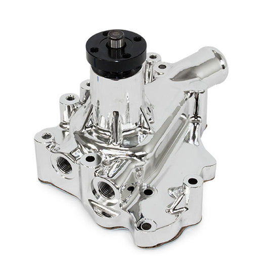 TSP Mechanical Water Pump; Aluminum; Chrome; SBF (289; 302; 351W) D/S Inlet Top Street Performance