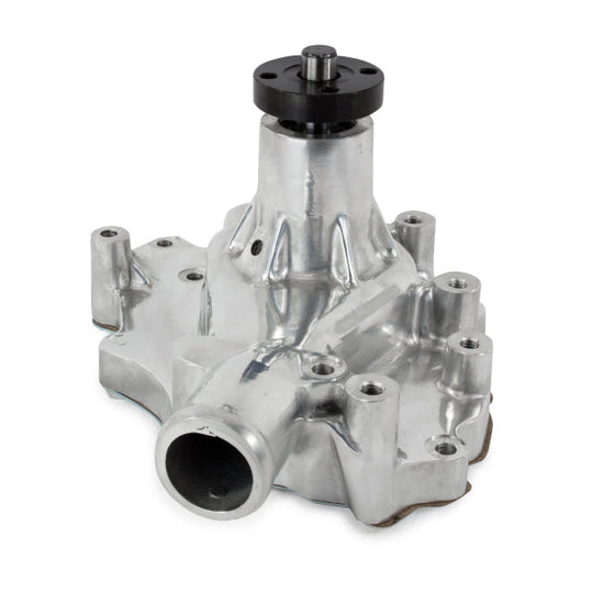 TSP Mechanical Water Pump; Aluminum; Polished; SBF (289; 302; 351W) D/S Inlet Top Street Performance