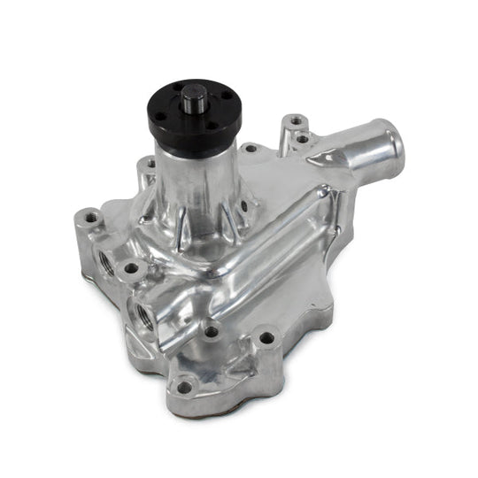 TSP Mechanical Water Pump; Aluminum; Polished; SBF (289; 302; 351W) D/S Inlet Top Street Performance