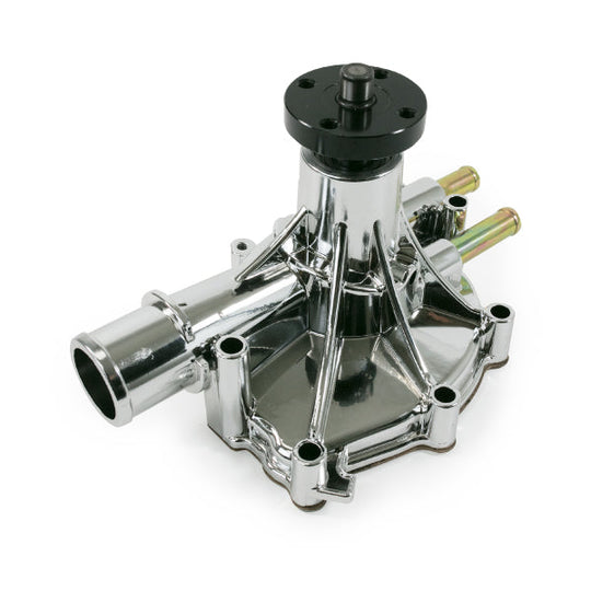 TSP Mechanical Water Pump; Aluminum; Chrome; Ford Small Block; Reverse Top Street Performance