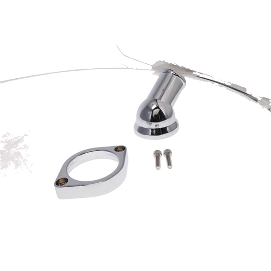 TSP Water Neck; Aluminum; Chrome; LSX; 45? Swivel Top Street Performance