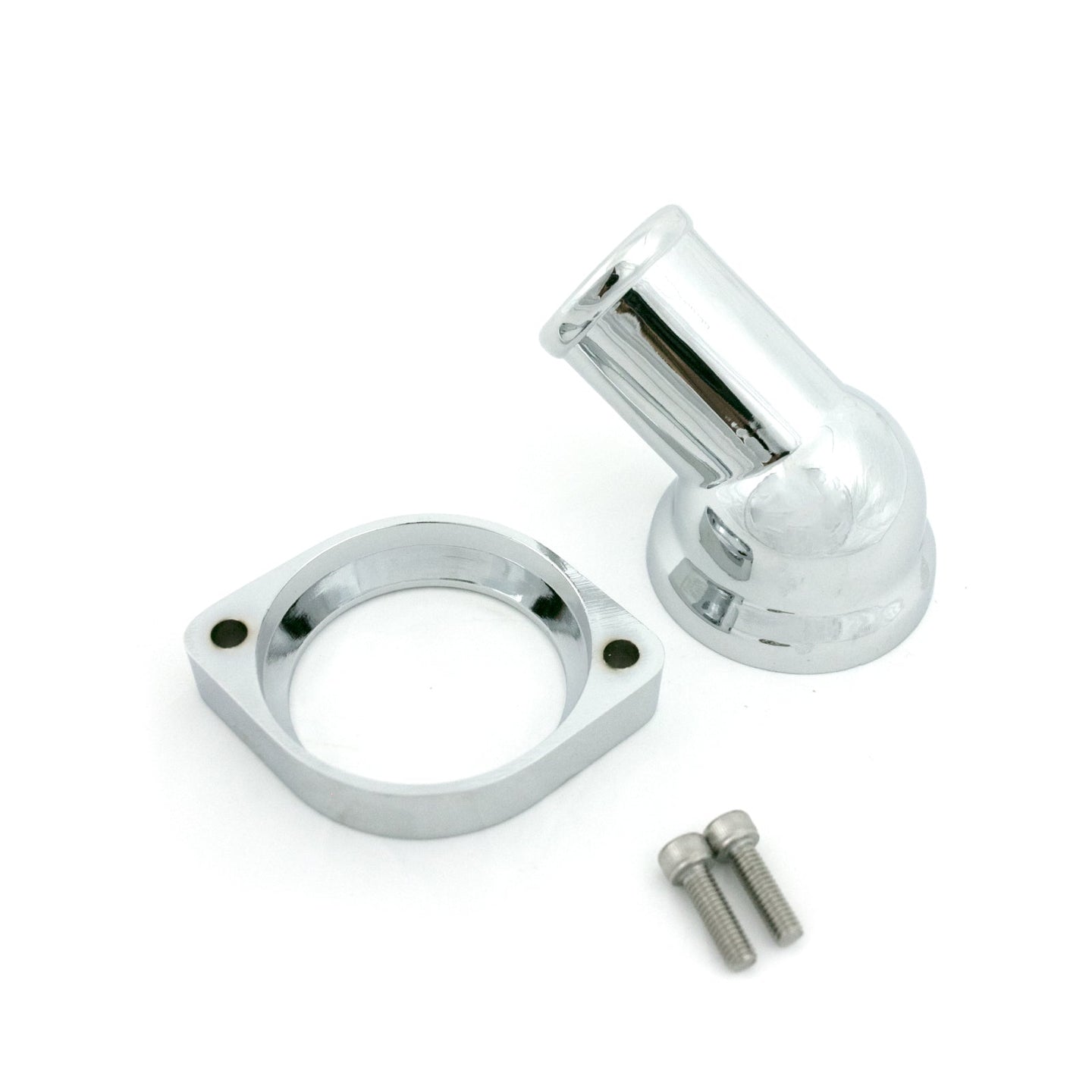 TSP Water Neck; Aluminum; Chrome; LSX; 45? Swivel Top Street Performance