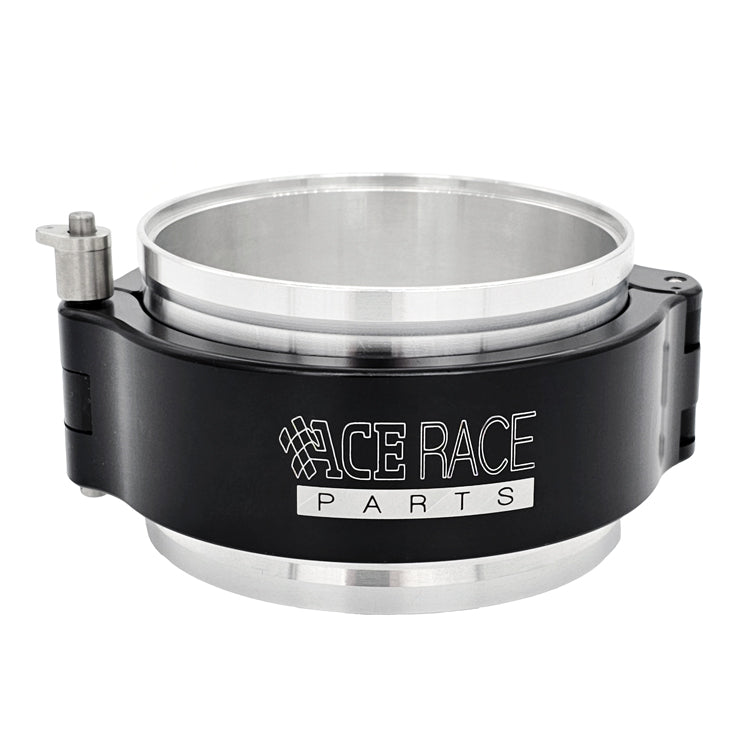 HD Clamp Assembly for 3.500" OD Tubing - Black Clamp, Aluminum Flanges Ace Race Parts