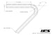 HPS 7/8" Silicone 135 Degree Elbow Coupler Hose, High Temp 4-ply Reinforced (22mm ID) FR SPORT