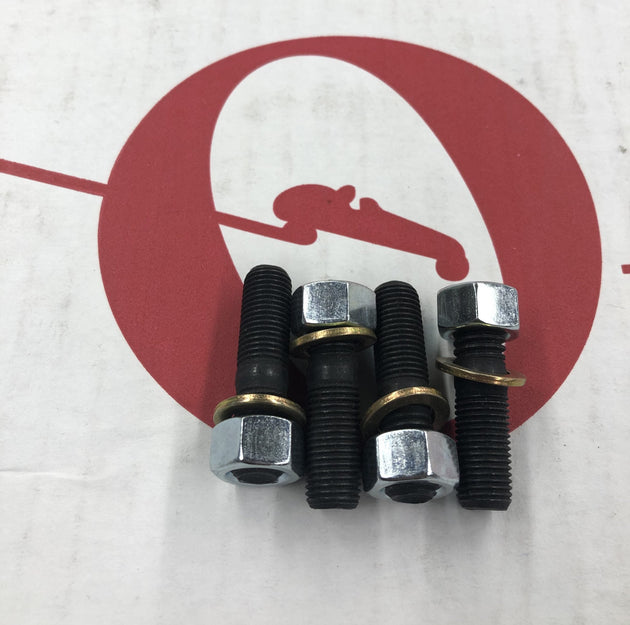 Carburetor Bolt Kit for 2 1 barrel carbs. Includes 4 – 3/8″ carb studs, washers and 4 nuts.  For use with part numbers 1034 and 1035. DFW Speed Syndicate