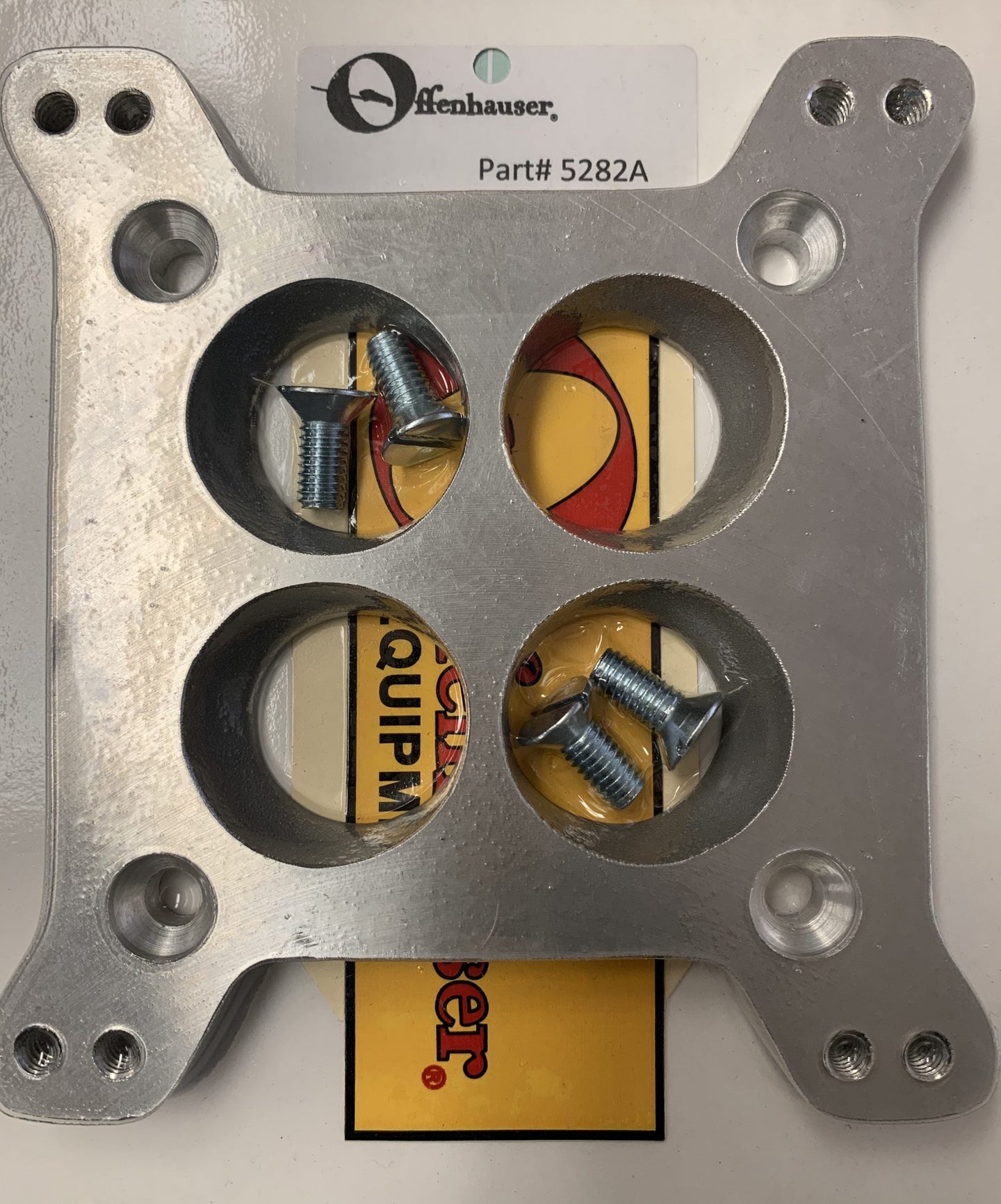 Offenhauser 5282A – Accepts either quad adaption B or C on quad adaption A base. Also has tapered ports.Gasket not included. See part #5495. DFW Speed Syndicate