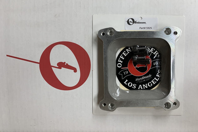 Carb Adapter Fits AFB carb onto Holley 4500 manifold.Carburetor Bolt Pattern:4-bolt (5 3/8 in. x 5 3/8 in.)Manifold Mounting Flange:Spread bore 4-barrelManifold Bolt Pattern:4-bolt (5 5/8 in. x 4 1/4 in.) DFW Speed Syndicate