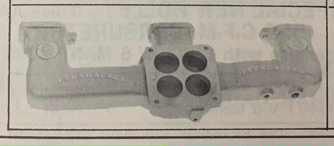 The Offenhauser 5416LK (Less Kit) Manifold for Chevrolet 194, 230, 250, 292. Designed to accommodate stock carburetors. Thread sizes for openings in the manifold are 1/4″ and 3/8″ NPT DFW Speed Syndicate
