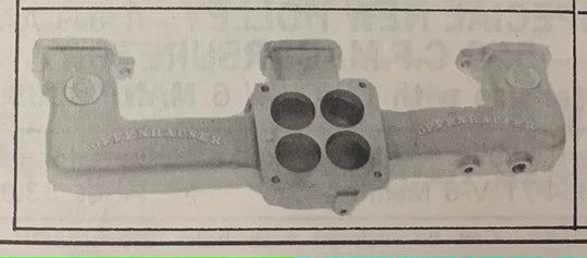 The Offenhauser 5416LK (Less Kit) Manifold for Chevrolet 194, 230, 250, 292. Designed to accommodate stock carburetors. Thread sizes for openings in the manifold are 1/4″ and 3/8″ NPT DFW Speed Syndicate