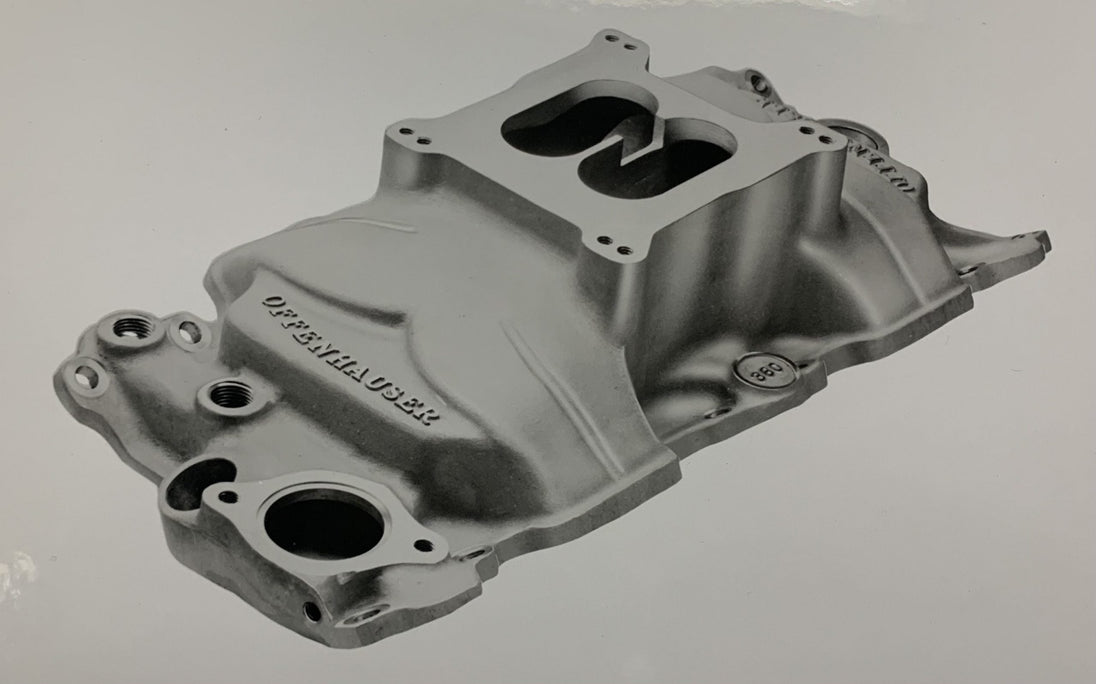 Offenhauser 5693 High Rise Single Quad Manifold for Chevrolet 283, 327, 350 & 400 engines.AVAILABLE WITH OIL HOLE OR WITHOUT. DFW Speed Syndicate