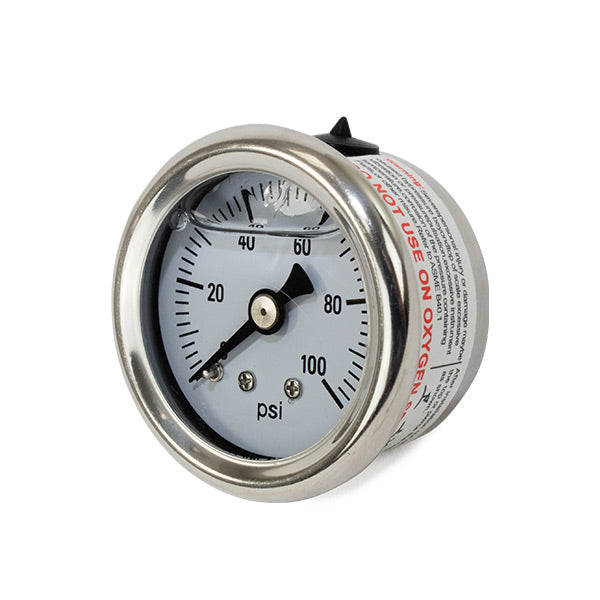 TSP Fuel Pressure Gauge; Liquid Filled 0-100 PSI Top Street Performance