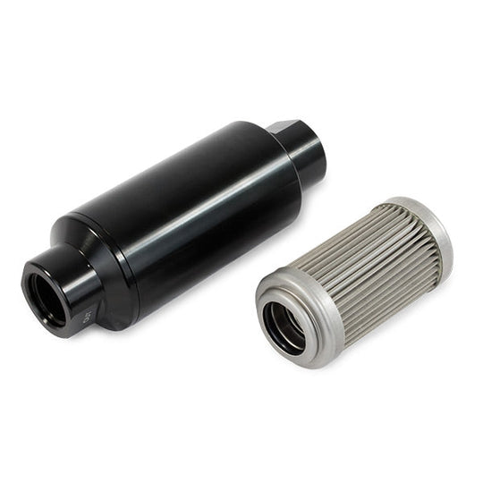 TSP Fuel Filter With 40 Micron Stainless Steel Element; Black Top Street Performance