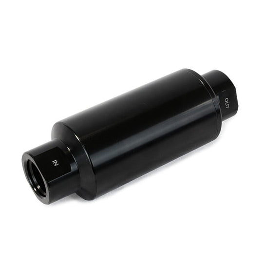 TSP Fuel Filter With 40 Micron Stainless Steel Element; Black Top Street Performance