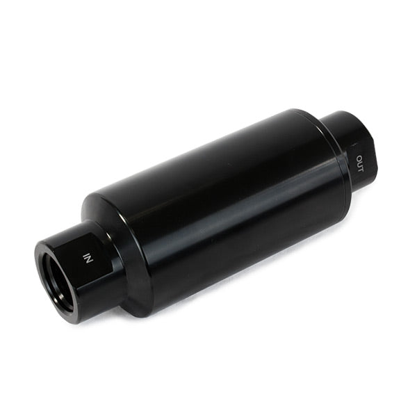 TSP Fuel Filter With 40 Micron Stainless Steel Element; Black Top Street Performance
