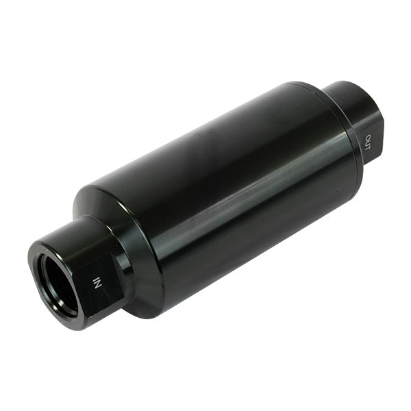 TSP Fuel Filter With 100 Micron Stainless Steel Element; Black Top Street Performance