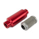 TSP Fuel Filter With 100 Micron Stainless Steel Element; Red Top Street Performance