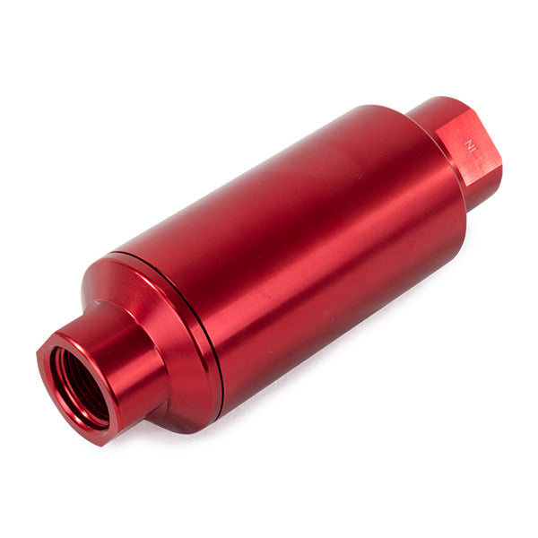 TSP Fuel Filter With 100 Micron Stainless Steel Element; Red Top Street Performance