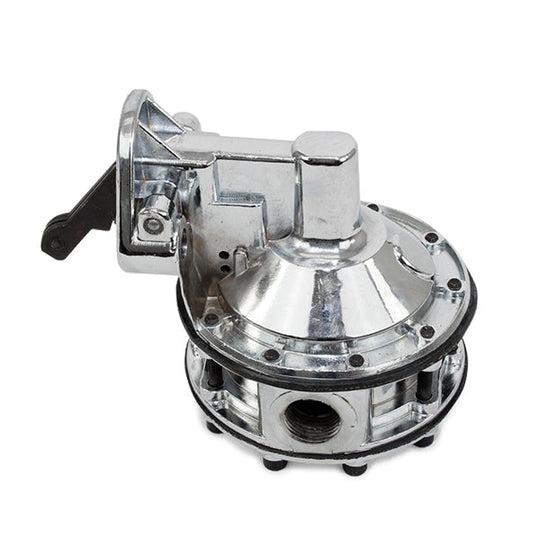 TSP Mechanical Fuel Pump; Six Valve 130 GPH 12-16 PSI SBC (262-400); Chrome Top Street Performance