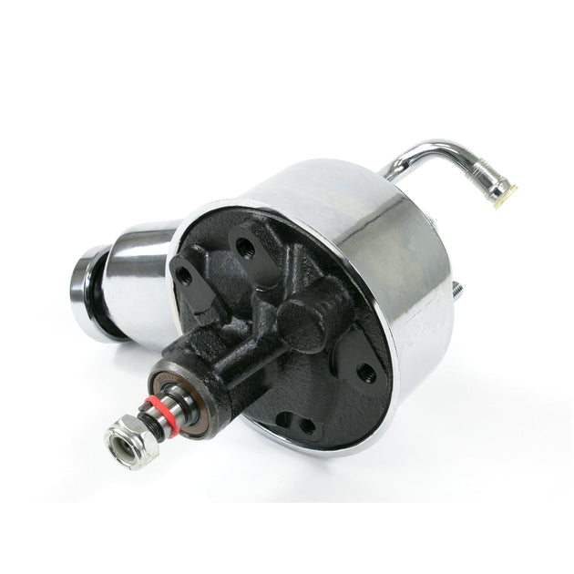 TSP Power Steering Pump; GM Saginaw "Banjo Style" Chrome Top Street Performance