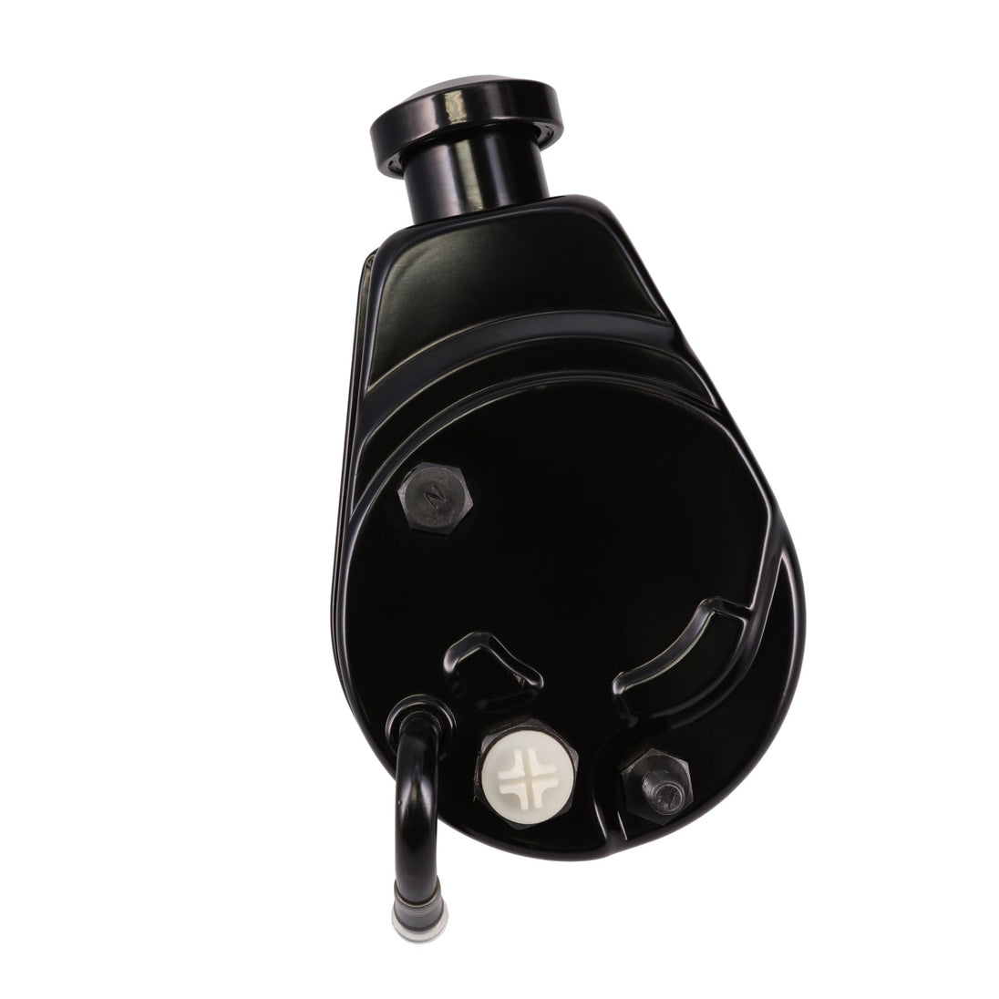 Power Steering Pump; GM Saginaw P Series; Keyway; Black Top Street Performance