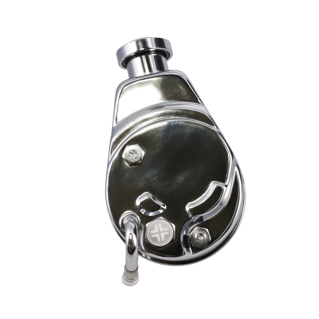 Power Steering Pump; GM Saginaw P Series; Keyway; Chrome Top Street Performance
