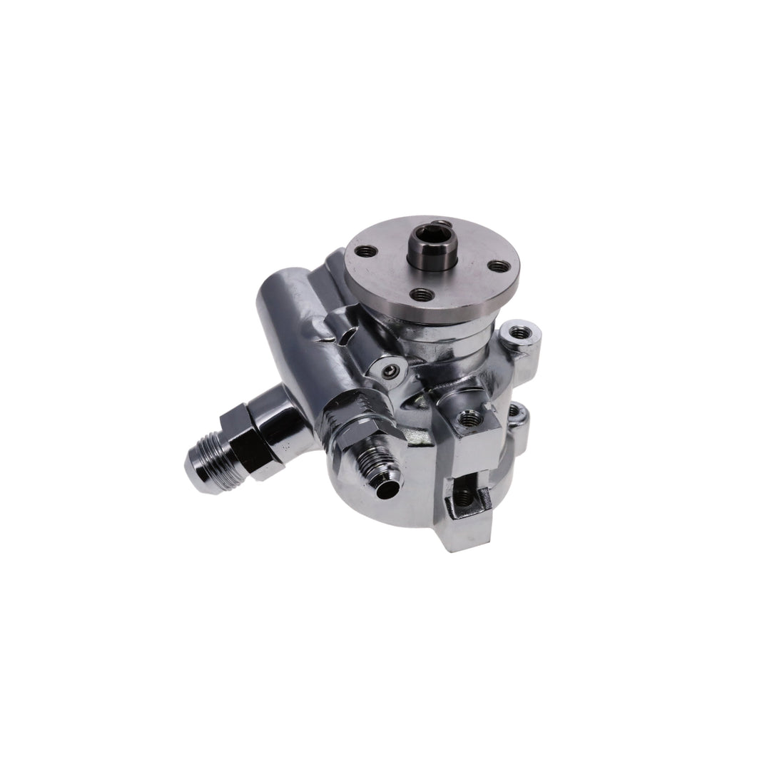 GM Type II Chrome Power Steering Pump With Pulley Hub Top Street Performance