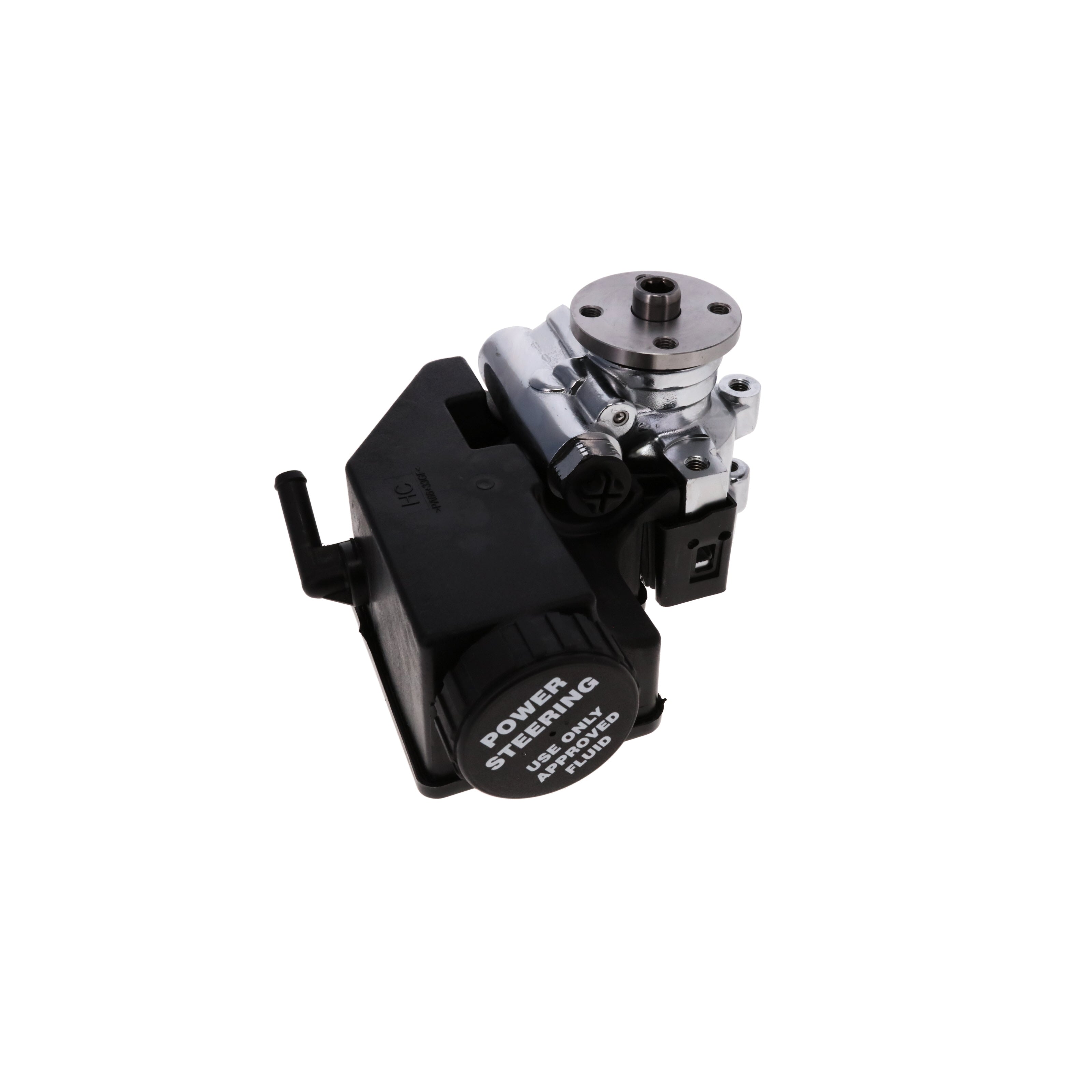 GM Type II Chrome Power Steering Pump With Integral Reservoir And Pull
