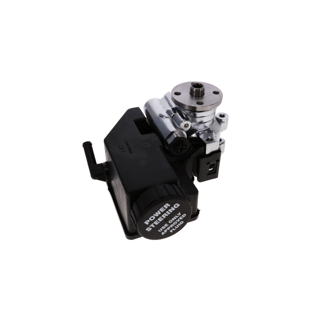 GM Type II Chrome Power Steering Pump With Integral Reservoir And Pulley Hub Top Street Performance