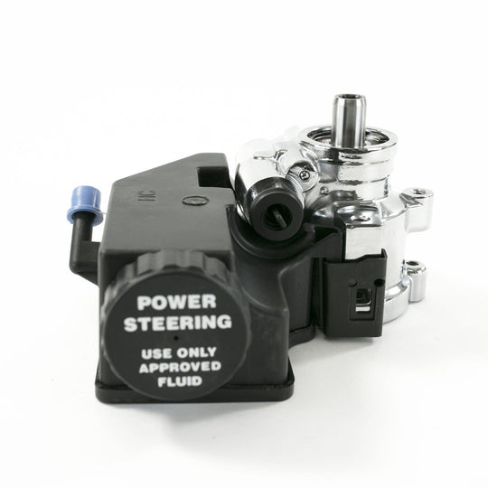 TSP Power Steering Pump; GM Type 2; Saginaw TC Series; W/ Integral Reservoir Chrome Top Street Performance