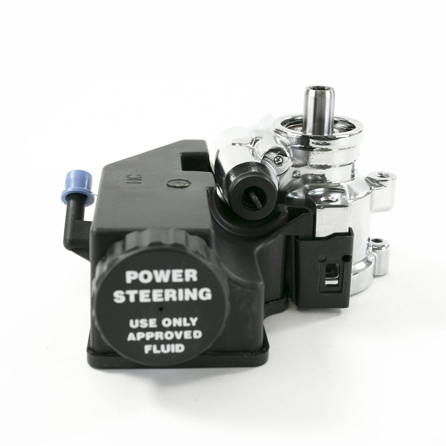 TSP Power Steering Pump; GM Type 2; Saginaw TC Series; W/ Integral Reservoir Chrome Top Street Performance