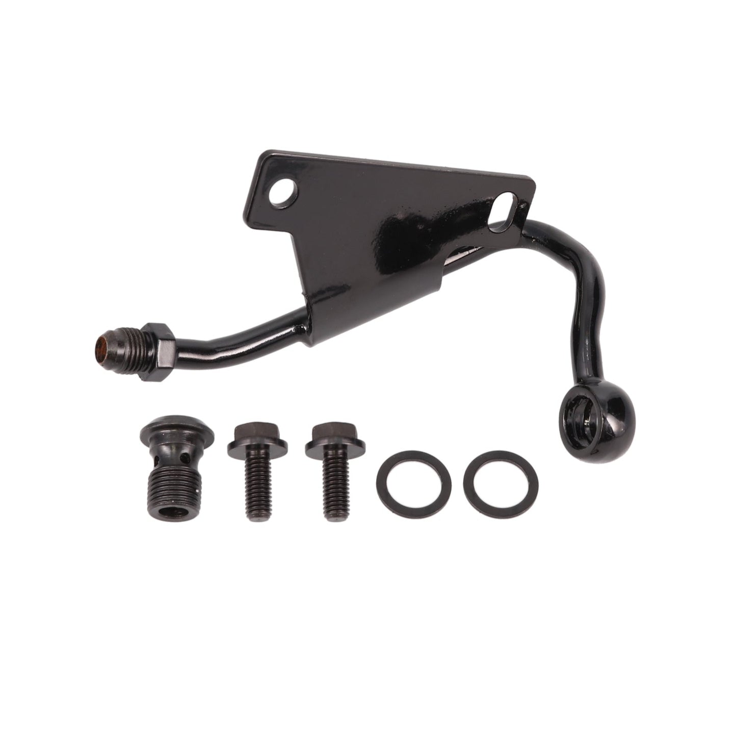 GM Type II Power Steering Pump Low-Mount Hardline; Black Top Street Performance