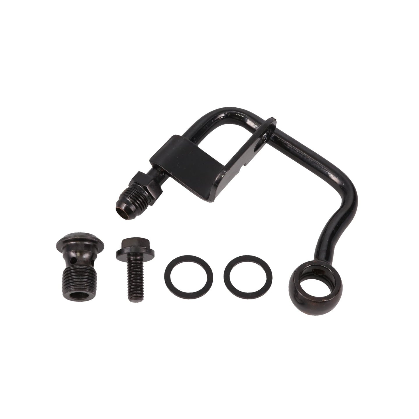 GM Type II Power Steering Pump Mid-Mount Hardline; Black Top Street Performance