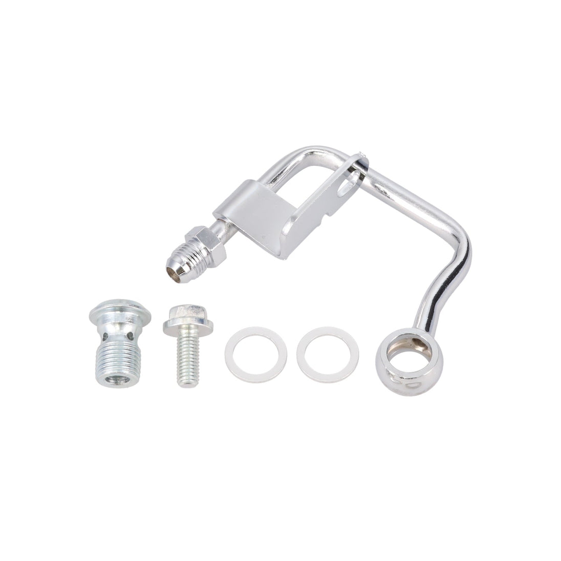 GM Type II Power Steering Pump Mid-Mount Hardline; Chrome Top Street Performance