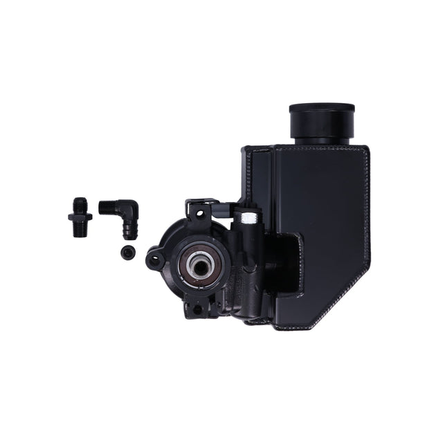 Power Steering Pump; GM Type 2; Saginaw TC; Fabricated Reservoir; Black Top Street Performance