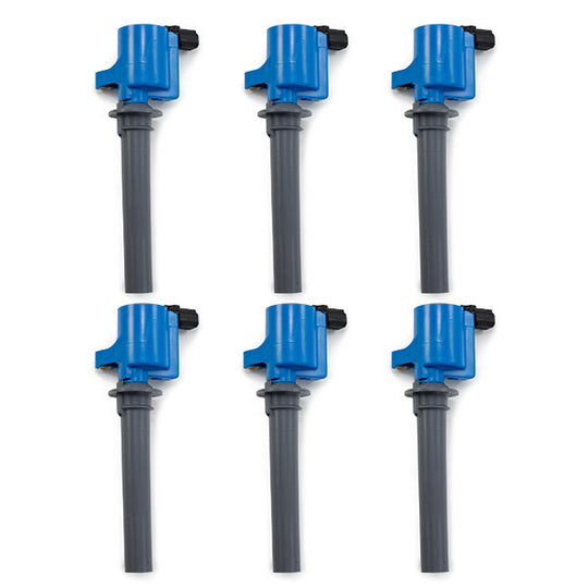 TSP Ignition Coil; 2000-2008 Ford/Mazda V6; 35K; Blue/Grey Top Street Performance