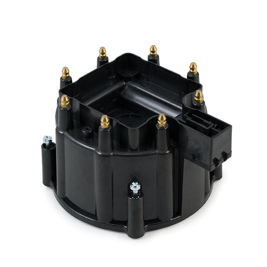 TSP HEI Distributor Cap; 8 Cylinder Male; Black Top Street Performance
