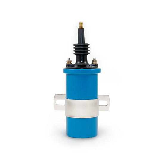 TSP Ignition Coil; Oil-Filled Canister Style; Male Socket; Blue Top Street Performance