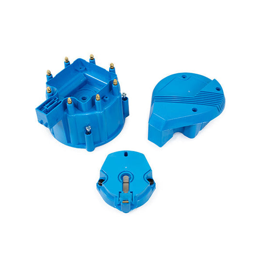 TSP HEI Distributor Super Cap And Rotor Kit; 8 Cylinder Male; Blue Top Street Performance
