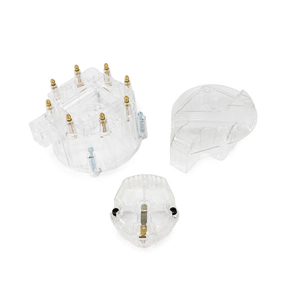 TSP HEI Distributor Super Cap And Rotor Kit; 8 Cylinder Male; Clear Top Street Performance