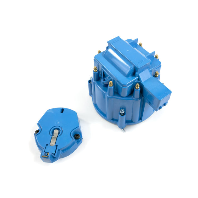 TSP HEI Distributor Standard Cap And Rotor Kit; 8 Cylinder Male; Blue Top Street Performance