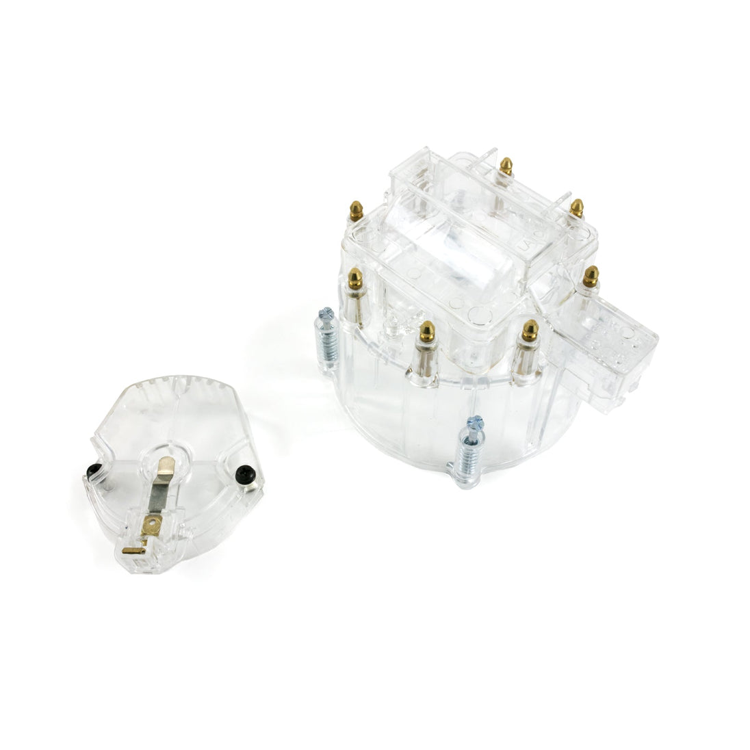 TSP HEI Distributor Standard Cap And Rotor Kit; 8 Cylinder Male; Clear Top Street Performance