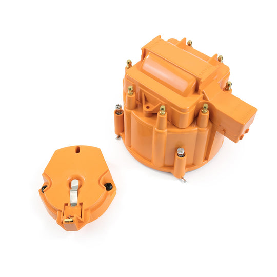 TSP HEI Distributor Standard Cap And Rotor Kit; 8 Cylinder Male; Orange Top Street Performance