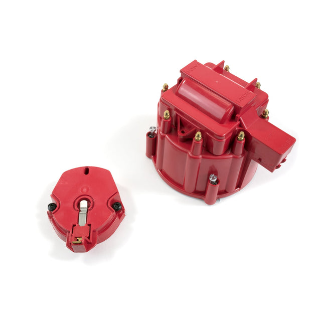 TSP HEI Distributor Standard Cap And Rotor Kit; 8 Cylinder Male; Red Top Street Performance