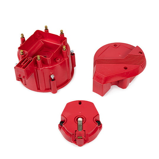 TSP HEI Distributor Super Cap And Rotor Kit; 6 Cylinder Male; Red Top Street Performance