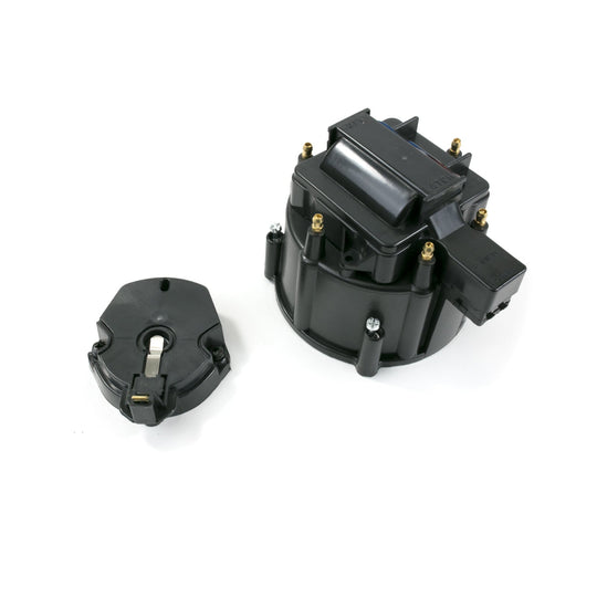 TSP HEI Distributor Standard Cap And Rotor Kit; 6 Cylinder Male; Black Top Street Performance