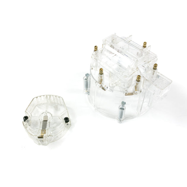 TSP HEI Distributor Standard Cap And Rotor Kit; 6 Cylinder Male; Clear Top Street Performance