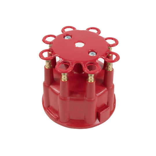 TSP Pro Billet & Ready To Run Distributor Cap And Rotor Kit; 8 Cyl Male; Red Top Street Performance