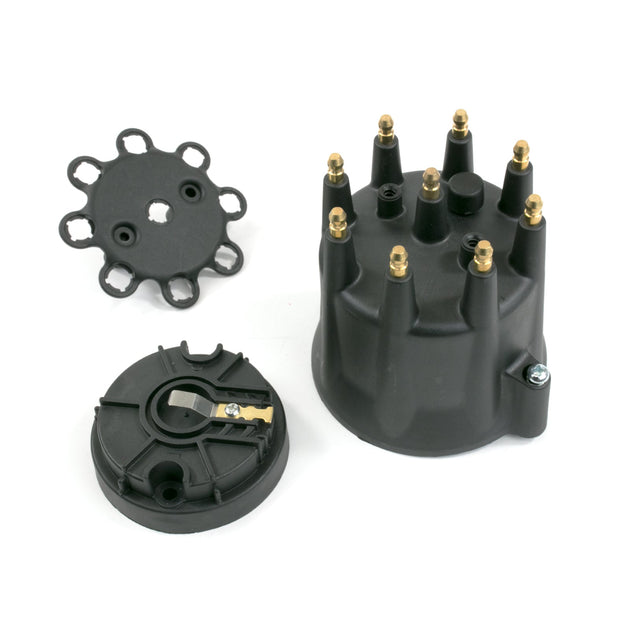 TSP Pro Series Distributor Cap And Rotor Kit; 8 Cylinder Male; Black Top Street Performance